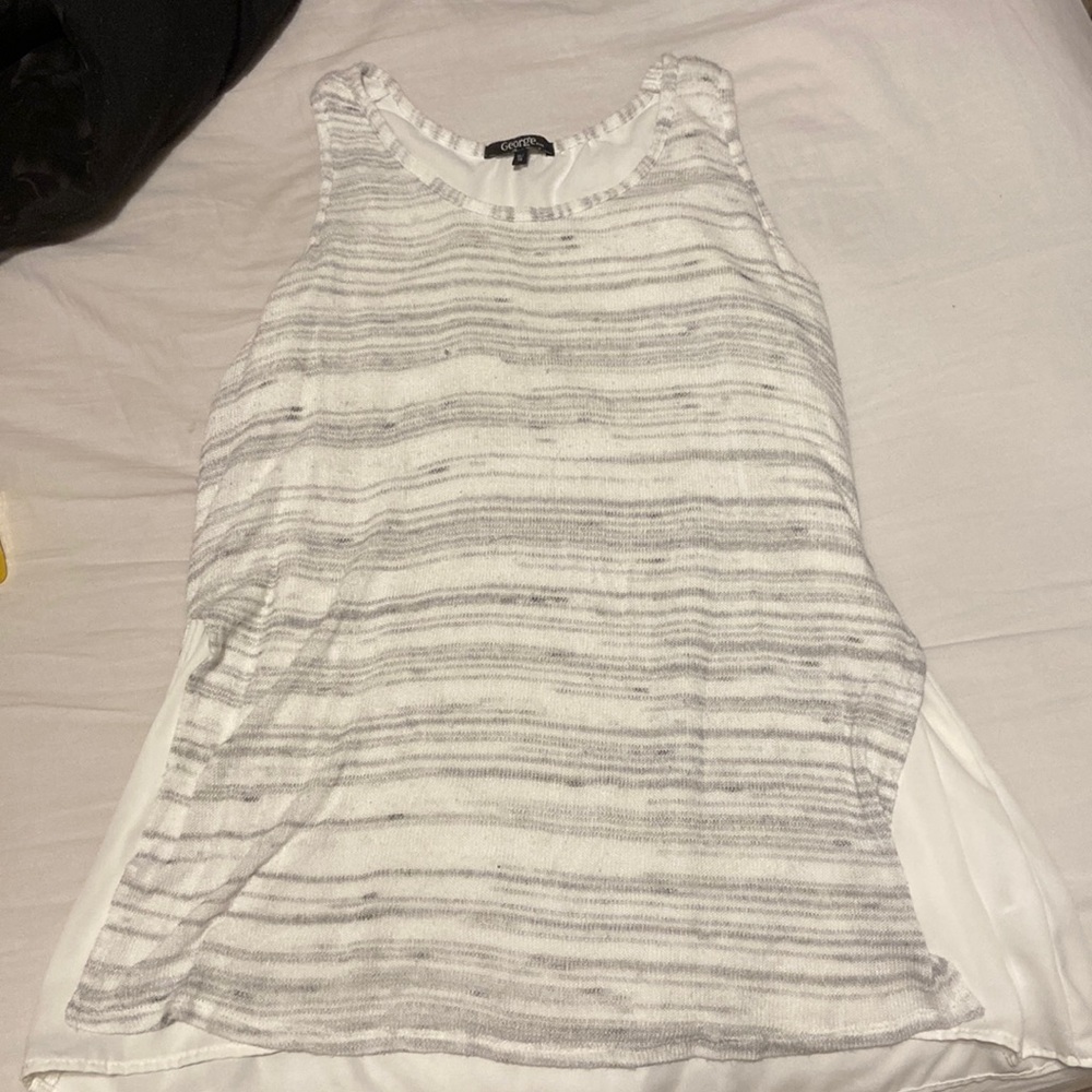 Knitted sheer tank top
